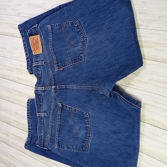 Levi's 501 Button Fly Straight Leg Blue Jeans Men's Size W41 L 29 - Picture 4 of 16